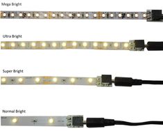 four different types of led strip lights