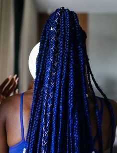 Blue And Black Braids, Cornrow Braids Hairstyles, Black Braids Hairstyles, Ghana Cornrows, Hello Hair, Cornrow Braids, Big Box Braids, Big Box Braids Hairstyles, Natural Black Women