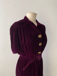 Size M/L, 1930s Plum Purple Silk Velvet Pleated Dress / DR181 - Etsy Jordan Lavender Butterfly, Harrisburg Pa, Orange Satin, Velvet Skirt, Purple Silk, Plum Purple, Mini Wrap Dress, Silk Velvet, Knitted Tank Top