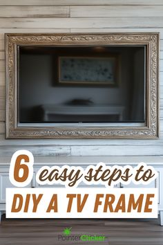 diy tv frame Tv Frame Ideas, Diy Tv Frame, Make A Picture Frame, Picture Frame Tv, Tv Frame, Frame Ideas, Diy Tv