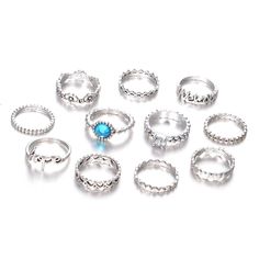 PRICES MAY VARY. ✅Ring Inner Diameter: 1.6cm - 1.8cm/0.66" - 0.71" (Approx.)Features: Letter Design, Rings Set, Finger Ring, Hollow, Zircon ✅You can put all of them on or just choose some of them to wear, making your own combination. ✅Maintenance for Women Rings 1.Please try not to let accessory with water, alkali liquor and other caustic liquids. 2.Please take off accessory before take exercises. ✅This rings for teen girls under 2 dollars easily and comfortably fits all finger sizes. This stack Love Clip, Silver Rings For Women, Stackable Ring Sets, Tiny Rings, Stacking Ring Set, Gemstone Engagement, Great Gifts For Mom, Zircon Ring, Finger Rings