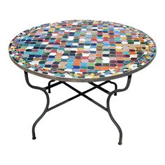 Making Tile Table Tops, Mosaic Round Table, Round Mosaic Table, Mosaic Tile Table, Indoor Outdoor Dining, Moroccan Table, Old Window Frame, Round Mosaic, Tile Table