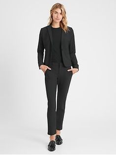 Women's Suits | Banana Republic Peak Lapel, Empower Women, Banana Republic Women, Fitted Blazer, Ankle Length Pants, Wool Pants, Business Attire, Work Attire, Ankle Pants