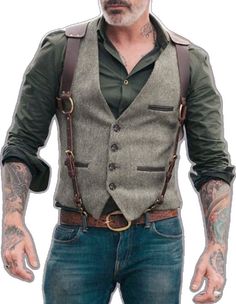 Fitted Steampunk Vest For Cosplay, Slim Fit Sleeveless Vest For Spring, Spring Slim Fit Sleeveless Vest, Fitted Steampunk Vest For Fall, Fitted Winter Vest For Costume Party, Fitted Vest For Winter Costume Party, Fitted Steampunk Vest For Costume Party, Fitted Vest For Costume Party In Winter, Slim Fit Sleeveless Vest For Fall