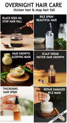 For Thicker Hair Growth, Overnight Hair, Thick Hair Growth, Natural Hair Growth Tips, Overnight Hairstyles, Hair Growth Secrets, Hair Mask For Growth, Homemade Hair Products, Thicker Hair