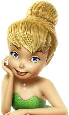 a cartoon character with blonde hair and blue eyes