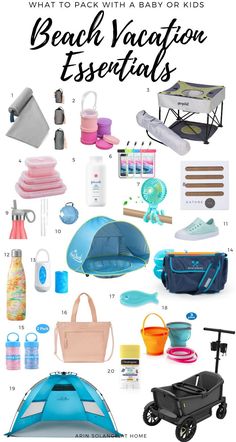 what to pack with a baby or kids's beach must haves