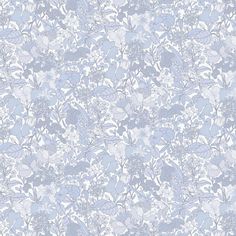 a blue and white floral wallpaper pattern