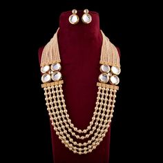 Kundan Necklace Set/Elegant Kundan Jewellery/ Kundan Jewellery set/Fashion Necklace Set/Kundan Haar For Women And Girls Gold Long Necklace Jewelry Sets For Party, Gold Jewelry Sets With Long Necklace For Party, Gold Long Kundan Necklace For Party, Ad Necklace Set, Ad Jewellery, Jewellery Kundan, Kundan Jewellery Set, Kundan Necklace Set, Kundan Necklace