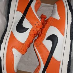 Nike Dunk Low Halloween New In Box Size 6y Nike Website Shows Sizing 6y Can Equal To 7.5 Womens Sells For Up To 200$ Online Black Orange White Orange Black Nike, Sporty Orange Custom Sneakers For Skateboarding, Sporty Custom Orange Sneakers For Skateboarding, Orange Nike Sneakers For Skateboarding, Nike Orange Sneakers For Skateboarding, Orange Low-top Skate Shoes For Skateboarding, Nike Orange Skate Shoes For Streetwear, Halloween Sporty Low-top Sneakers, Orange Low-top Custom Sneakers For Skateboarding