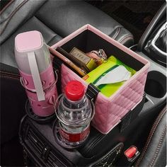 the contents of a car are neatly organized