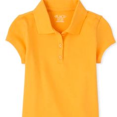 I Have A Brand New Children's Place Short Sleeve Polo Size M (7/8). It Is Brand New In The Bag And Has Never Been Removed. It Has A Three Button Closure Up Top With A Nice Ruffle Detail Along One Side Of The Buttons. There Is A Little Bit Of Puffiness At The Shoulder Where It Meets The Sleeve. Very Cute! Feel Free To Ask Questions! Yellow Tops For School In Summer, Yellow Summer Top For School, Yellow Summer Tops For School, Cute Yellow Tops For School, Yellow Fitted School Top, Yellow Cotton Top For School, Yellow Fitted Tops For School, Boys Uniforms, Red Polo Shirt