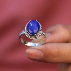 "Natural Oval Lapis Lazuli Ring, Silver Lapis Ring, Bohemian Handmade Ring, 925 Sterling Silver Designer Ring, Rings For Women, Wedding Ring SHOP LINK:- https://www.etsy.com/shop/MaaShabashibaJewell?ref=seller-platform-mcnav 》D E T A I L S《 Gemstone: Natural Lapis Lazuli                     Gem Color: Blue                                 Stone Shape: Oval                                       Metal: 925 Sterling Silver Purity: 925 Parts Per 1000 Setting Type: Bezel Set Silver Polish: High Ring S Rings For Women Wedding, Women Wedding Ring, Lapis Ring, Silver Polish, Bohemian Handmade, Lapis Lazuli Ring, Etsy Wedding Rings, Silver Design, Moonstone Ring