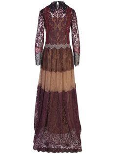 italist | Best price in the market for Alberta Ferretti Alberta Ferretti Dress - 10753046 | italist Lace Patchwork Evening Dress, Lace Evening Dress With Lace Trim, A-line Lace Dress For Evening, Brown Lace Dresses For Spring, Lace Dress For Evening, Long Lace Dress With Lace Bodice, Fitted Lace Maxi Dress For Casual Occasions, A-line Lace Dress With Contrast Lace, Fitted Maxi Length Lace Patchwork Dress