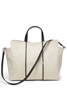 product photo White Canvas Shoulder Bag With Top Carry Handle, Versatile Canvas Tote Bag With Adjustable Strap, Casual Shoulder Bag With Double Handle And Canvas Lining, White Cotton Canvas Bag With Leather Handles, Casual Cotton Satchel With Double Handle, Cotton Shoulder Bag For Travel, Casual Cotton Double Handle Satchel, Large Beige Canvas Shoulder Bag, Large Beige Canvas Bag