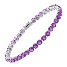 Affordable Fine Jewelry, Purple Art, Bracelet Design, Box Clasp, Fine Jewelry Bracelets, Broken Chain, Diamond Crystal, Bracelets And Charms, Tennis Bracelet