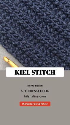 a knitted blanket with the title how to crochet stitches school