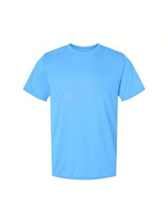 Neblina azul  Collar  Tela   Embellished No-Elástico Basic Breathable T-shirt For Sports, Blue Technical Workout T-shirt, Technical Short Sleeve T-shirt, Blue Technical Sports T-shirt, Sporty Solid Breathable T-shirt, Casual Breathable Blue T-shirt, Functional Blue Crew Neck T-shirt, Basic Moisture-wicking T-shirt For Sports, Blue Technical Short Sleeve T-shirt