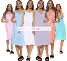 Ladies Plain 100% COTTON Rich Sleeveless Night Dress Night Shirt Nightie Comfortable Sleeveless Lounging Sleepwear, Comfortable Sleeveless Lounge Sleepwear, Comfortable Sleeveless Sleepwear For Sleepovers, Summer Sleeveless Nightgown For Lounging, Sleeveless Nightgown For Summer Loungewear, Casual Sleeveless Nightgown For Loungewear, Casual Sleeveless Nightgown For Sleepover, Casual Camisole Nightgown For Loungewear, Casual Sleeveless Sleepwear For Sleepover