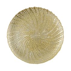 a woven plate on a white background with no people around it or in the photo