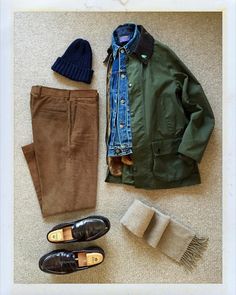 Rugged Menswear, Barbour Bedale, Mom Dresses, Barbour Style, Barbour Jacket, Corduroy Trousers, Ootd Ideas, Outfit Grid, Shoes Outfit