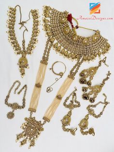 Polki Golden Bridal Necklace Set, Long Rani Haar, Head Piece - Matha Patti, Hand Piece, Nath, Bajubaand. Available to be shipped for FREE from Canada to USA, Europe, Italy, Norway and everywhere else. Explore more PUNJABI BRIDAL JEWELLERY SETS 👉 PUNJABI BRIDAL JEWELLERY ONLINE 🛒 INDIAN BRIDAL JEWELLERY 📦Unmatched FREE Worldwide Shipping Baldeep, Canada ⭐️⭐️⭐️⭐️⭐️ Hello Kiran, Thank you! Thank you!❣️❣️❣️ for velvet phulkari as well as for studs which you send me as a gift. Both are stunning an Bridal Jewellery Online, Kundan Jewellery Bridal, Matha Patti, Rani Haar, Indian Bridal Jewellery, Europe Italy, Bridal Necklace Set, Chur, Jewellery Sets