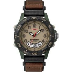 Timexs Expedition Combo Classic Analog Watch is returning to its roots with Trail Series, a collection of casual analog and digital watches. Capturing key style elements from the best-selling Expedition watches over the past ten years the result is a collection of bold, rugged design combined with lightweight yet durable materials and easy-to-use technology. Size: One Size.  Color: Brown.  Gender: male.  Age Group: adult.