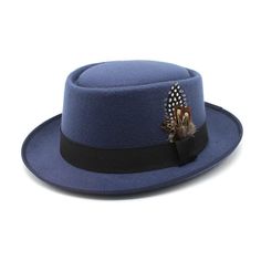 Make a Statement with the Brixton Felt Pork Pie Hat by EFFENTII Modern style meets vintage charm with EFFENTII's Brixton Felt Pork Pie Men's Hat. This iconic accessory is an ode to times gone by, yet fits seamlessly into today's fashion landscape. Whether you're aiming for a laid-back weekend vibe or elevating your evening attire, this hat has got you covered. Available in a variety of dazzling colors, it ensures you're not just in the conversation but leading it. Retro, refined, and undeniably Vintage Fitted Felt Hat For Fall, Retro Winter Fedora With Flat Brim, Retro Flat Brim Fedora For Winter, Winter Retro Adjustable Fedora, Adjustable Vintage Felt Hat For Fall, Formal Brown Top Hat For Fall, Brown Boater Hat With Short Brim For Winter, Retro Winter Hat With Flat Brim, Retro Flat Brim Winter Hat