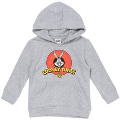 Keep your kid warm and cozy in this cute hoodie featuring their favorite cartoon character. This stylish pullover sweatshirt features cool artwork of the iconic Looney Tunes logo with Bugs Bunny's smiling face in the middle. Made of a soft material that keeps your child comfortable, this Looney Tunes hoodie is part of the perfect outfit for a fun day. Winter Essentials Clothes, Looney Tunes Bugs Bunny, Cute Hoodie, Boys Fleece, Fun Sweatshirts, Toddler Hoodie, Clothing Essentials, Soft Hand, Looney Tunes