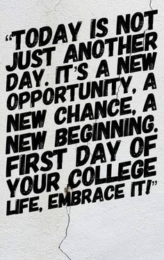 a piece of paper with the words today is not just another day it's a new opportunity