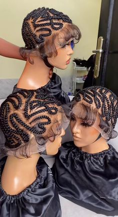 Braid Down For Wig, 2 Cornrow Braids, Faux Locs Wig, 360 Wigs, Hair Base, Wig Care, Ombre Braid, Blonde Box Braids, Human Hair Color