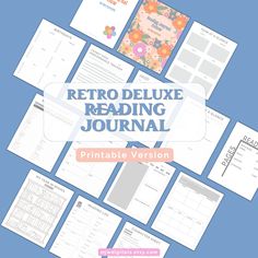 the retro deluxe reading journal printable version