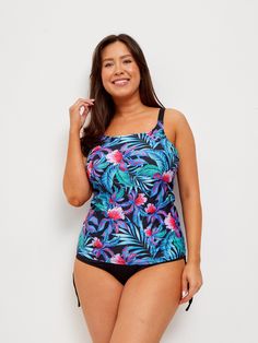 Post-mastectomy tankini swimming suit with integrated pockets for prostheses on both sides. There is a special inside pocket with an elastic band that will securely fix the breast prosthesis during swimming. Dive into the pool or relax by the beach with confidence and comfort.  Our specially designed swimwear combines style and functionality, ensuring a secure and natural fit.  Embrace your body's beauty and enjoy your swim with ease. Explore our collection today.  Regarding sizes-  size M fits Beachwear Tankini With Built-in Cups For Swimming, Sleeveless Tankini With Built-in Cups For Poolside, Blue Sleeveless Tankini With Upf 50+, Beachwear Tankini With Built-in Cups, Beachwear Sleeveless Tankini With Built-in Cups, Sleeveless Beachwear Tankini With Built-in Cups, Black Tankini For Pool With Upf 50+, Black Tankini With Upf 50+ For Pool, Sleeveless Tankini With Built-in Cups For Beach