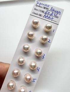 "Details Top Jewelry Quality,Ultra Luster 8.0-8.5MM AAA+ Japanese Akoya Cultured Pearls,Not Freshwater \"Akoya\" Pearl,for Earring,pendant.Sold by Pair LOT-Akoya-2101184-885-061022-2 Please note, this is Janpanese Akoya Pearl, Akoya Pearl should refer to Salt water pearl. Not Freshwater \"Akoya\" pearl. Japanese akoya pearls are saltwater pearls. Not freshwater akoya pearls. Akoya pearls are salt water pearls. Materials: Akoya Cultured Pearl Quality: AAA+ Shape: Round Drill: 0.9mm Hald Drilled. Luxury Akoya Pearl Beads Jewelry, Luxury Vintage Akoya Pearl Jewelry, Saltwater Pearls, Water Pearls, Akoya Pearls, Pearl Size, Cultured Pearls, Jewelry Earrings Studs, True Colors