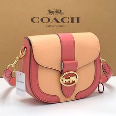 Product Details Refined Pebble Leather And Smooth Leather Inside Multifunction Pockets Snap Closure, Fabric Lining Outside Open Pocket Detachable Strap With 20 3/4" Drop For Shoulder Or Crossbody Wear 8 1/4" (L) X 6 3/4" (H) X 2 3/4" (W) Style No. C8296 Georgie Coach Bag, Coach Georgie, Vintage Coach Bags, Bags Coach, Canvas Crossbody Bag, Black Leather Crossbody Bag, Coach Crossbody Bag, 4 Life, Coach Leather