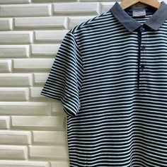 "PLEASE READ DESCRIPTION BELOW BEFORE BUYING👇🏻 *ITEM:Vintage lacoste polo shirt *ITEM DETAILS: 👇🏻 Please be aware that all vintage items will usually show a few signs of wear or fading due to age, but anything visible such as stains or holes, and serious flaws have been photographed.For any further information on this item please contact us and we will be happy to help *SIZE: LARGE *ACTUAL SIZE MEASUREMENT: 👇🏻 *PIT TO PIT(WIDTH):21\"INCHES *LENGTH(FROM SHOULDER): 27\"INCHES *ALL MEASUREMEN Casual Striped Short Sleeve Polo Shirt, Striped Collared Cotton T-shirt, Striped Cotton Polo Shirt With Short Sleeves, Classic Striped Collared T-shirt, Classic Striped Polo Collar T-shirt, Striped Polo Collar Cotton T-shirt, Striped Cotton Polo Collar T-shirt, Menswear Design, Japan Summer