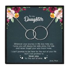 Mother & Daughter Double Circles Necklace Set - Hunny Life Double Circle Necklace, Rose Gold Gifts, Meaningful Necklace, Mother Daughter Necklace, Gold Gift Boxes, Daughter Jewelry, Silver Gift Box, Daughter Necklace, Buy Necklace