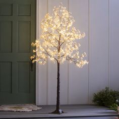 With lush tufts of Gypsophila flowers and mini LEDs shining through, these sparkling Indoor and Outdoor Lighted Baby's Breath Trees give off a romantic glow. Spectacular enough to decorate for a wedding or special party, but practical enough to enjoy every day, these trees transform spaces effortlessly. While they look delicate, these all-weather pieces can be displayed indoors or out. Electric Trees come with a free-standing base and stakes for securing into the ground. Beautifully formed with Gypsophila Flower, Mini Led Lights, Faux Moss, Twig Tree, Holiday Greenery, Outdoor Baby, Faux Tree, Potted Trees, Baby's Breath