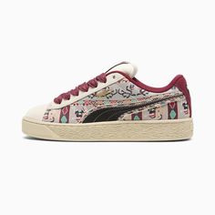 Suede XL BZ, Warm White-PUMA Black-Team Regal Red-Putty, extralarge White Puma, Puma Suede, Break Dance, Leather Products, No Matter What, Lace Boots, Look Cool, Leather Working, Casual Sneakers