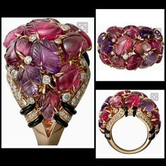 Jewelry Cartier, Engraved Stone, Van Cleef & Arpels, Stone Engraving, Gorgeous Engagement Ring, Luxury Jewellery, Gem Ring, Ruby Sapphire