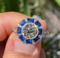 Victorian 4 CT Round Cut Moissanite Diamond Side Blue Sapphire Diamond Vintage Ring 10K 14K 18K Solid White Gold Engagement Ring Bridal Ring R I N G M E T A L ✥ Metal : 10K 14K 18K Solid White Yellow and Rose Gold, 925 Sterling Silver ✥ Metal Clarity : 100% Pure ✥ Stamp/Hallmark : Yes. Will be Indicated Inside The Ring M A I N S T O N E S ✥ Type : Moissanite  Diamond ✥ Center Diamond Shape : Round Brilliant Cut Diamond ✥ Center Diamond Weight : 4 CT ✥ Center Diamond Color : White ✥ Side Diamond Shape : Sapphire Princess Cut Diamond ✥ Side Diamond Weight : 1.62 CT ✥ Clarity : VVS1 ✥ Certificate : (No Extra Charges For Certificate) ✥ Diamond Cut : Excellence R I N G S I Z E S ✥ All Ring Size are Available ✥ Free Sizing ✥ If You Have any Questions With Regards to Sizing Please Contact as ✥ Pl Art Deco Gia Certified Sapphire Ring As Gift, Gia Certified Yellow Gold Sapphire Ring, Gia Certified Art Deco Sapphire Ring Gift, Art Deco Sapphire Jewelry Gia Certified, Gia Certified Round Sapphire Jewelry, Gia Certified Sapphire Jewelry, Heirloom Sapphire Rings Gia Certified, Round Sapphire Halo Ring Gia Certified, Gia Certified 14k Gold Round Sapphire Ring