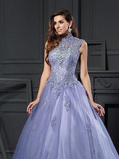 Ball Gown High Neck Beading Sleeveless Long Net Quinceanera Dresses Sleeveless Tulle Quinceanera Dress For Prom, Fitted Sleeveless Quinceanera Dress For Debutante Ball, Elegant Sleeveless Quinceanera Evening Dress, Elegant Sleeveless Quinceanera Dress For Debutante Ball, Sleeveless Evening Dress For Quinceanera, Elegant Sleeveless Quinceanera Dress, Sleeveless Tulle Bridesmaid Dress, Sleeveless Ball Gown With Fitted Bodice For Prom, Sleeveless Ball Gown For Debutante Ball