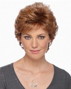 Fiber: Synthetic Hair Cap Size: Average Hair Length: Front: 4" Crown: 4" Side: 4" Nape: 4" Weight: 2.05 oz Feathered cut w/ body. Layered w/ slightly tapered 3 ~ 4 inch | Rebecca | Synthetic Wig by Estetica in RH1488, Synthetic Hair, Short | Best Wig Outlet Dark Ombre Hair, Wig Outlet, Best Wig Outlet, Penteado Cabelo Curto, Feathered Hairstyles, Short Hair With Layers, Short Wigs, Synthetic Wig, Hair Short