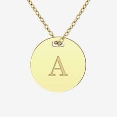 Features: Engraveable, PersonalizedJewelry Closure: Spring Ring ClaspLink Construction: SolidMetal Color: YellowChain Length: 18 InchChain Width: 1.25 MillimetersPendant Length: 16mmPendant Width: 16mmChain Construction: CableCare: Wipe CleanMetal: 24k Gold Over SilverNecklace Type: Pendant NecklacesAssembled in the US from Imported Materials Gold Necklace With Round Disc, Gold Round Charm Necklace As A Gift, Gold Round Charm Necklaces For Gifts, Gold Round Disc Jewelry For Mother's Day, Gold Charm Necklaces For Gifts, Classic Gold Round Charm Necklace, Gold Necklace With Round Pendant For Personalized Gift, Gold Round Jewelry For Personalized Gift, Gold Tarnish Resistant Round Disc Necklaces