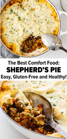 the best comfort food shepherd's pie is easy, gluten - free and healthy