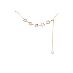 Dainty Pearl Flower Lariat Y Necklace Feminine Rose Gold Necklace With Adjustable Chain, Adjustable Backdrop Necklace With Chain For Gifts, Elegant Adjustable Flower Necklace With Clavicle Chain, Elegant Gold Charm Necklace With Adjustable Length, Elegant Adjustable Charm Necklaces, Elegant Clavicle Chain Flower Choker Necklace, Elegant Adjustable Clavicle Chain Flower Necklace, Delicate Adjustable Necklace With Flower Charm, Delicate Jewelry With Adjustable Length