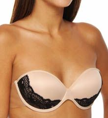 Fashion Forms Go Bare Push Up Backless/Strapless Bra Elegant Strapless Partially Lined Bra, Elegant Strapless Bra Partially Lined, Strapless Partially Lined Bra, Elegant Stretch Bandeau Bra, Elegant Bandeau Bra With Removable Cups, Elegant Strapless Bra With Padded Cups, Strapless Seamless Bra For Party, Elegant Strapless Padded Bra, Elegant Seamless Backless Bra