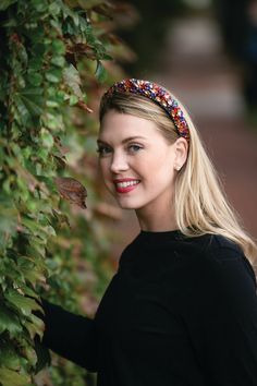 Bejeweled headbands look great and add a touch of glam to any outfit. Perfect for the holidays! One size makes them a great gift or stocking stuffer. Details and Care: One Size Polyester Fabric Base Adorned with Glass Beading 1.25" wide at widest point, .75" tall Imported Bejeweled Headbands, Rain Poncho, Travel Dress, Poncho Sweater, Scarf Hat, Slipper Socks, Travel Collection, Hair Accessories Jewelry, Earmuffs