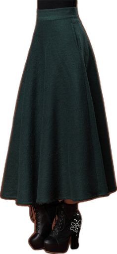 Elegant Green A-line Maxi Skirt, Green Winter Party Skirt, Green Fitted A-line Maxi Skirt, Green Lined Maxi Skirt For Fall, Fall Green Lined Maxi Skirt, Elegant Green Solid Color Skirt, Long Green Skirt For Fall, Green Full Maxi Skirt For Fall, Green Lined Skirt For Fall