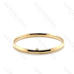 All Our Bracelets Are Made Of REAL 14K GOLD  14k Yellow Gold Polished Bangle, 5.5" Inch, 4.5 mm Thick, Real Gold Bangle, Women  Shop our 14K Bracelets https://www.etsy.com/shop/GOLDMANIA?ref=seller-platform-mcnav§ion_id=26925987  Shop On Sale items https://www.etsy.com/shop/GOLDMANIA?ref=seller-platform-mcnav§ion_id=1  Metal: 14K Yellow Gold    Width: 4.5 MM  Length: 5.5 IN  Closure: Box Weight: 3.30 Gram Bangles are hollow and can get dented easily. Not recommended when sitting at your desk for Free Weight, Gold Bangle, Gold Polish, Gold Bangles, Gold Style, Real Gold, Gold Chains, Sale Items, Bangle Bracelets